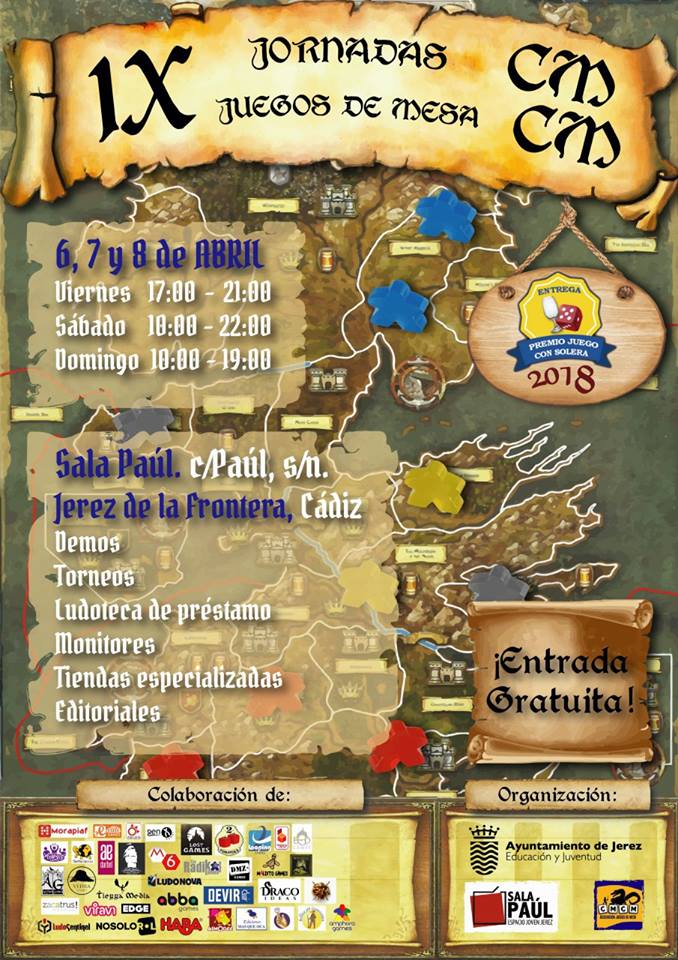 Cartel jornadas CMCM Jerez juegos mesa